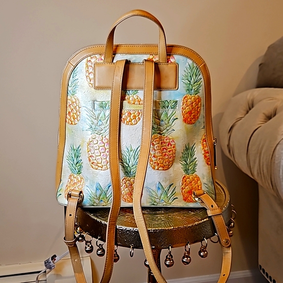 BRAHMIN Pompano Collection Iridescent Pineapple Felicity Backpack 🍍 - Picture 9 of 14
